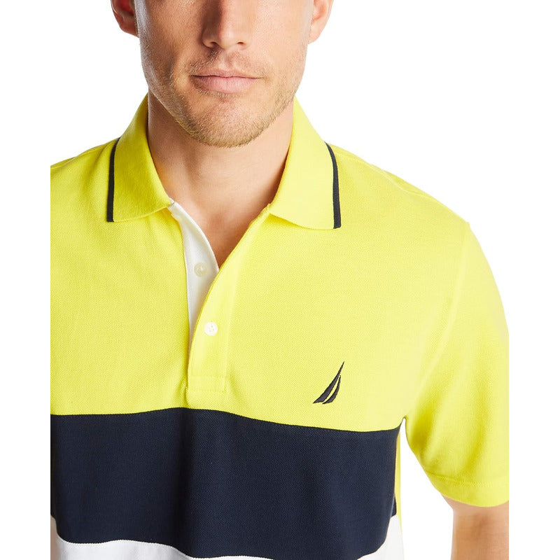 Camisa Nautica Polo Amarillo Casual Algodon Hombre K84806