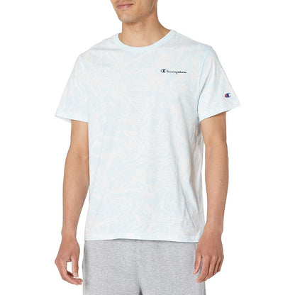 Camiseta Champion Classic Tee Hombre Script Mármol Azult8754