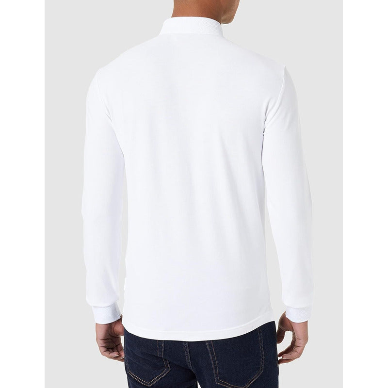 Camisa Ax Armani Exchange Blanco Manga Large  8nzf79zj81z110