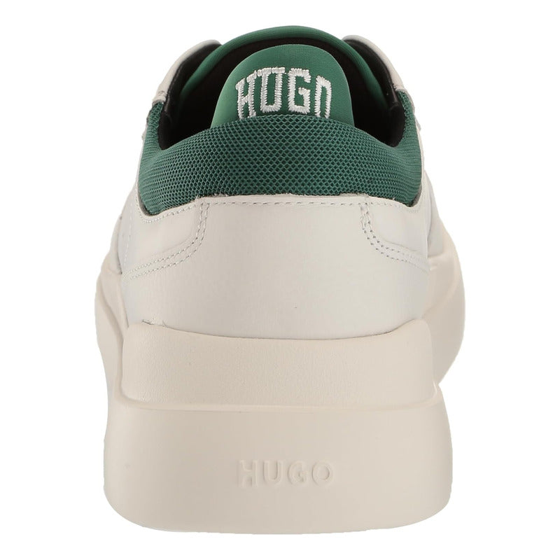 Tenis Boss Blake Cupsole Smooth Para Hombre Blanco Verde