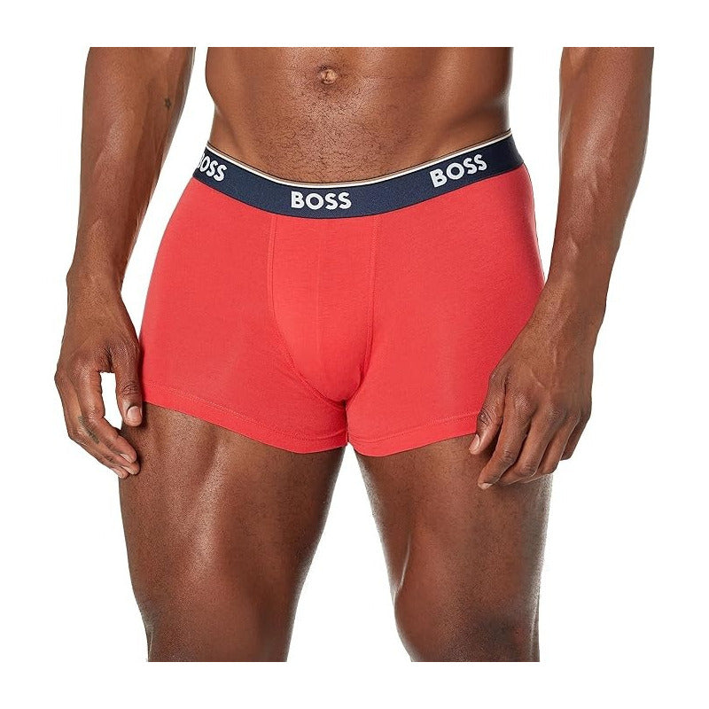 Boxer Boss Men's 3-pack Stretch Cotton Regular Fit Red B0cn7