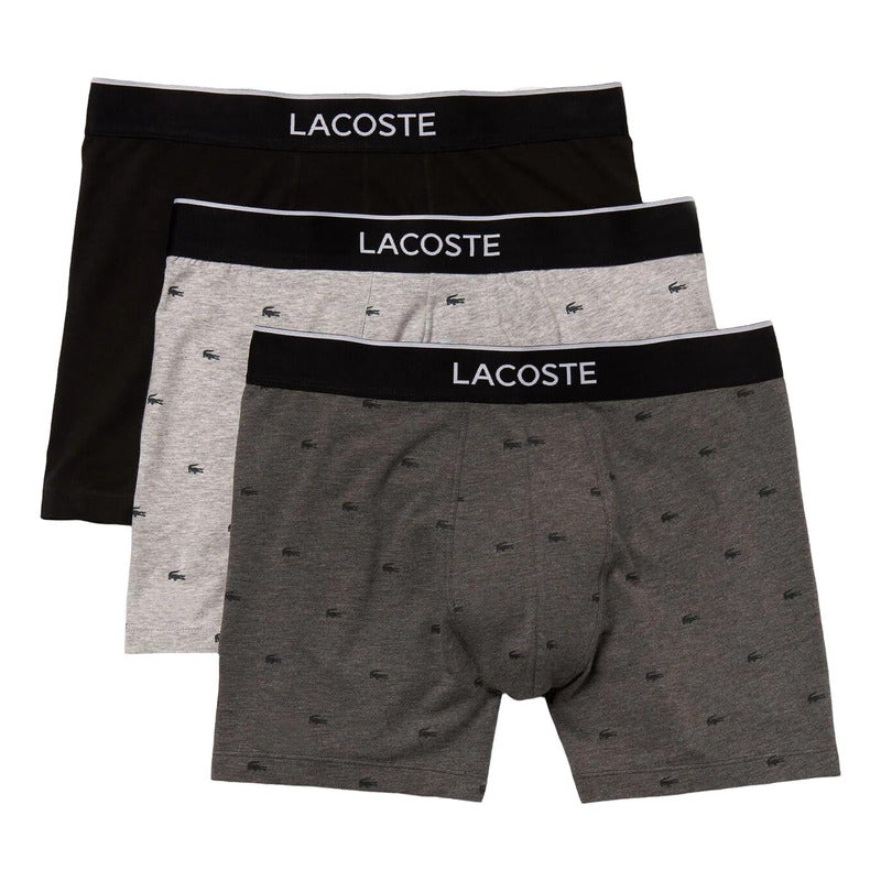 Boxer Lacoste Essentials Classic Tric Cocodrilos 3pz 6h3392