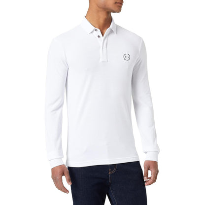 Camisa Ax Armani Exchange Blanco Manga Large  8nzf79zj81z110