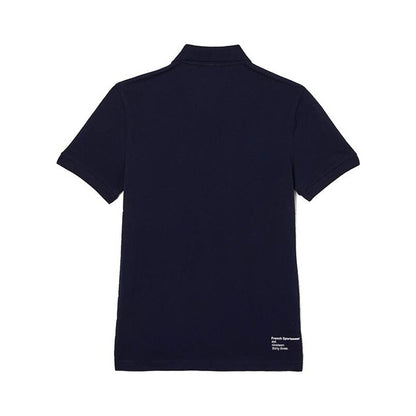 Playera Lacoste Polo Pique Azul Logo Tejido Ph9535