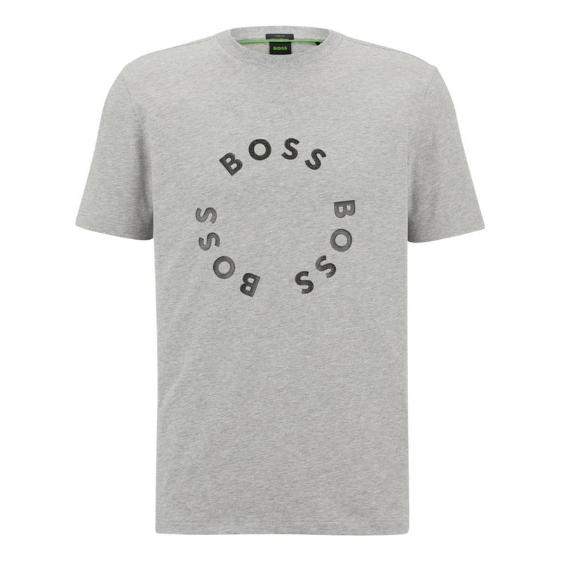 Playera Boss Gris Logos En Circulo Original 50488831