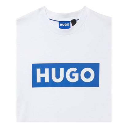 Playera Hugo Men's Logo Stripe Blanco White Salt Casua506001