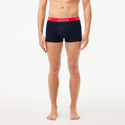 Boxer Lacoste Liso Paq 3 Caballero Marino 8h3472-51