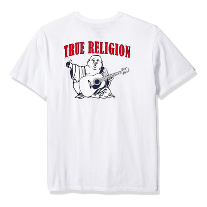 Playera True Religion Blanco Logo Rojo Animado Trasero True