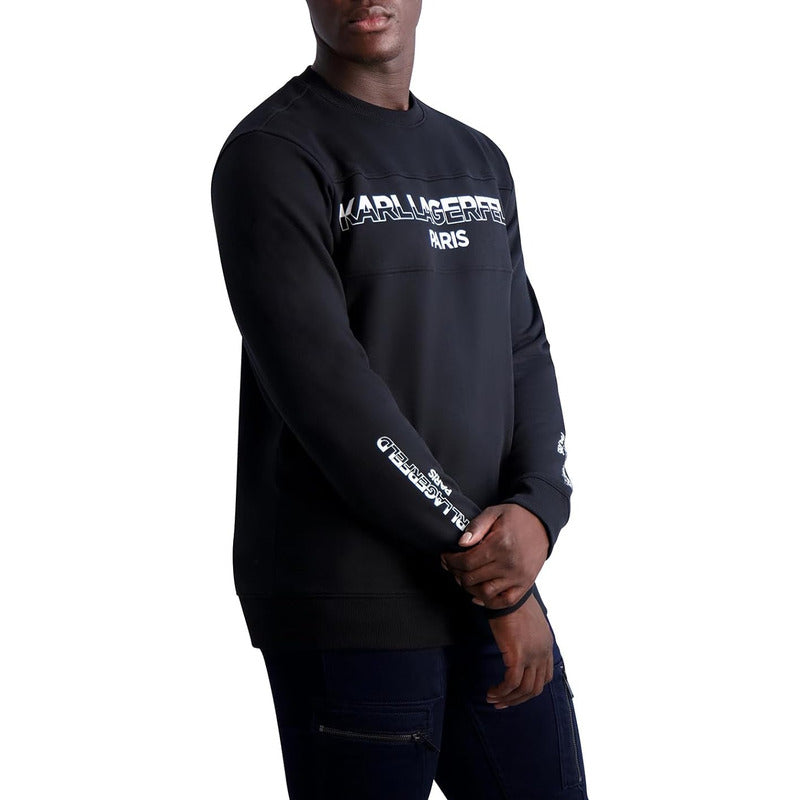 Sudadera Karl Lagerfeld Paris  De Cuello Redondo Negro Mod