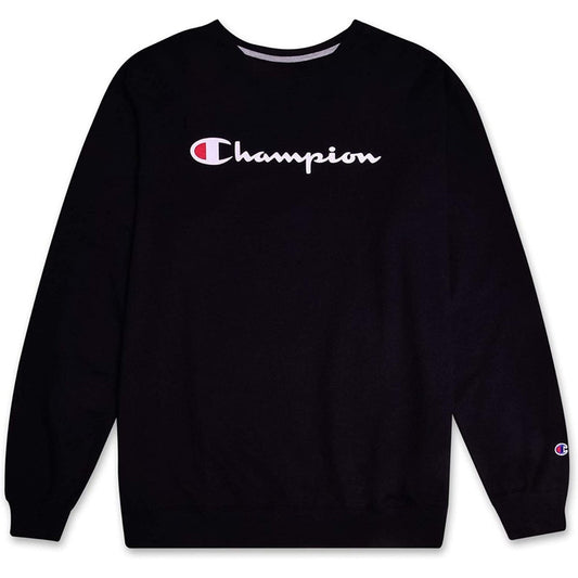 Sudadera Champion Negro Logo Central Sin Gorro