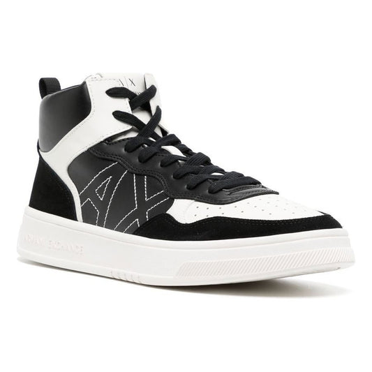 Tenis Ax Armani Exchange Altos Con Diseño Negro  Xuz040xv601