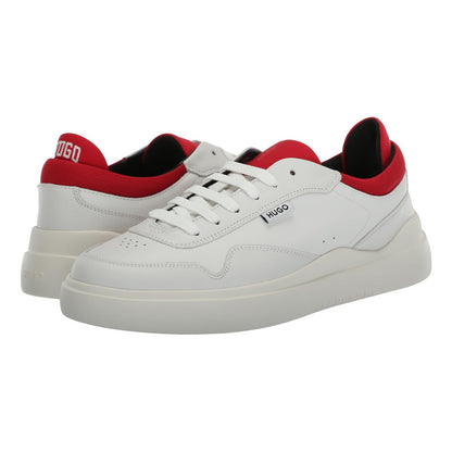 Tenis Boss Blake Cupsole Smooth Para Hombre Blanco Rojo