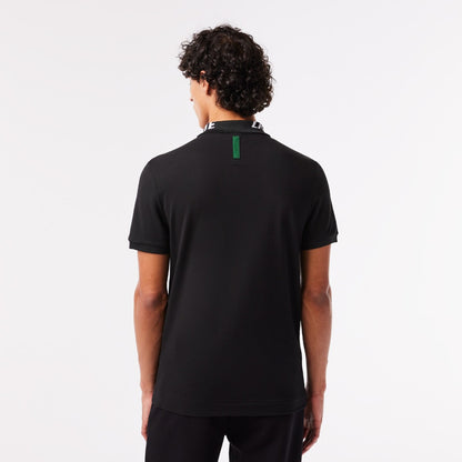 Playera Lacoste Polo Letras En Cuello Lacoste Neg Ph9642-20