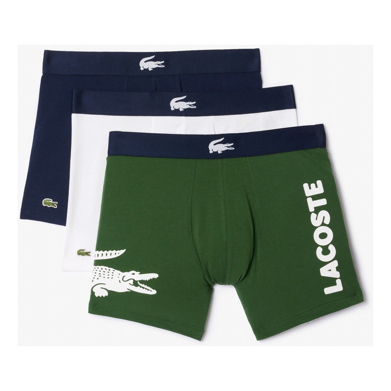 Boxer Lacoste Elásticos Paq 3 Colores 6h9844-51 Full Rapido