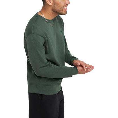 Sudadera Champion Verde Logo Lateral Sin Gorro