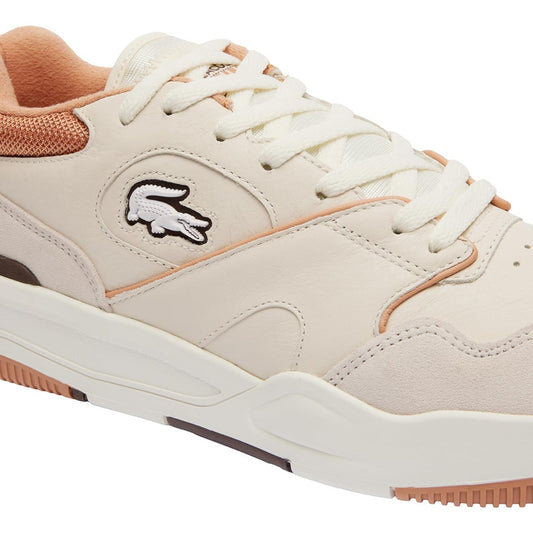 Tenis Lacoste  Baseshot Sneakers Para Hombre Cafe Claro 47sma0040