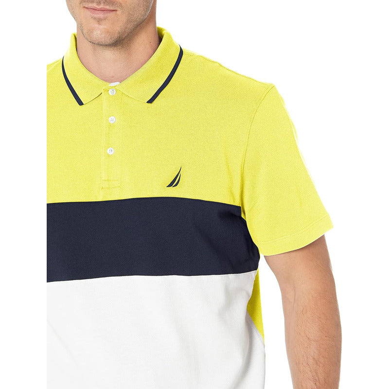 Camisa Nautica Polo Amarillo Casual Algodon Hombre K84806