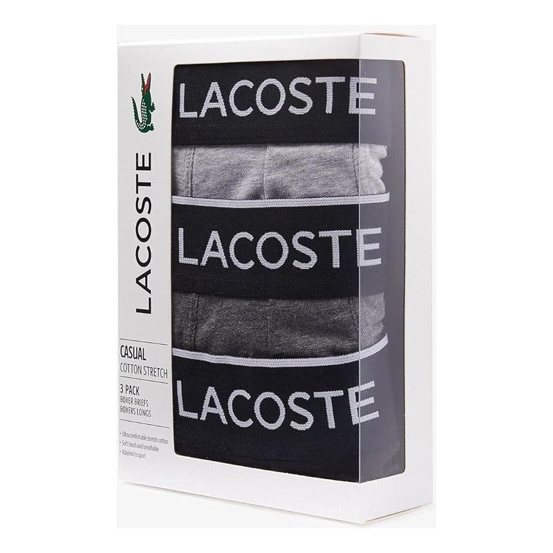 Boxer Lacoste Essentials Classic Tric Cocodrilos 3pz 6h3392