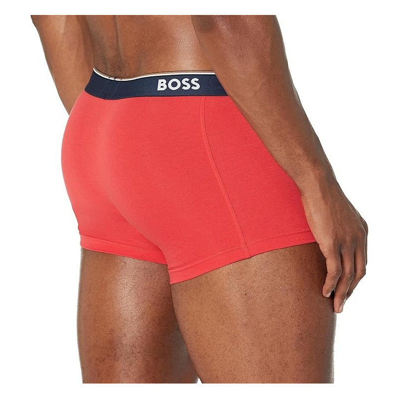 Boxer Boss Men's 3-pack Stretch Cotton Regular Fit Red B0cn7