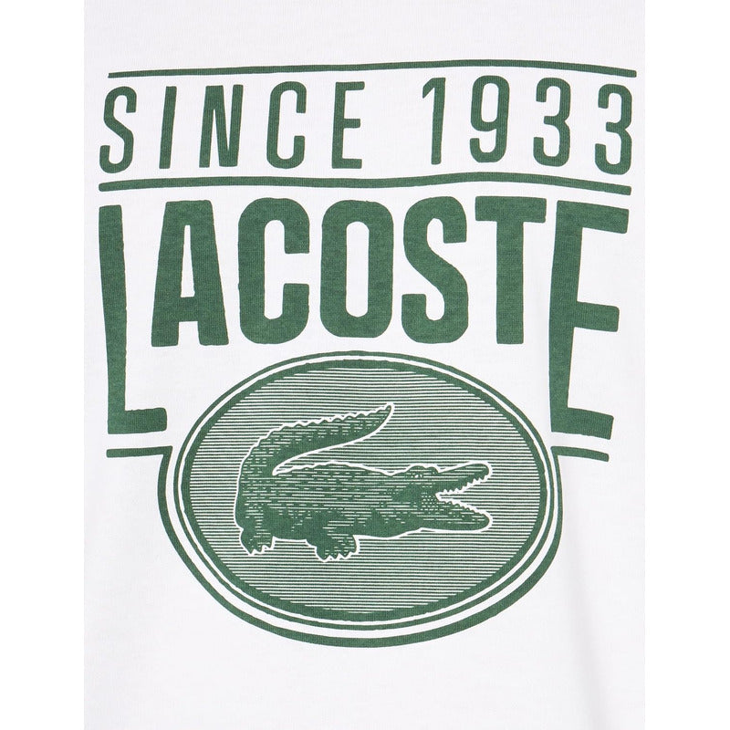 Playera Lacoste Corta Casual Estampado Cocodrilo Gde Th7315-