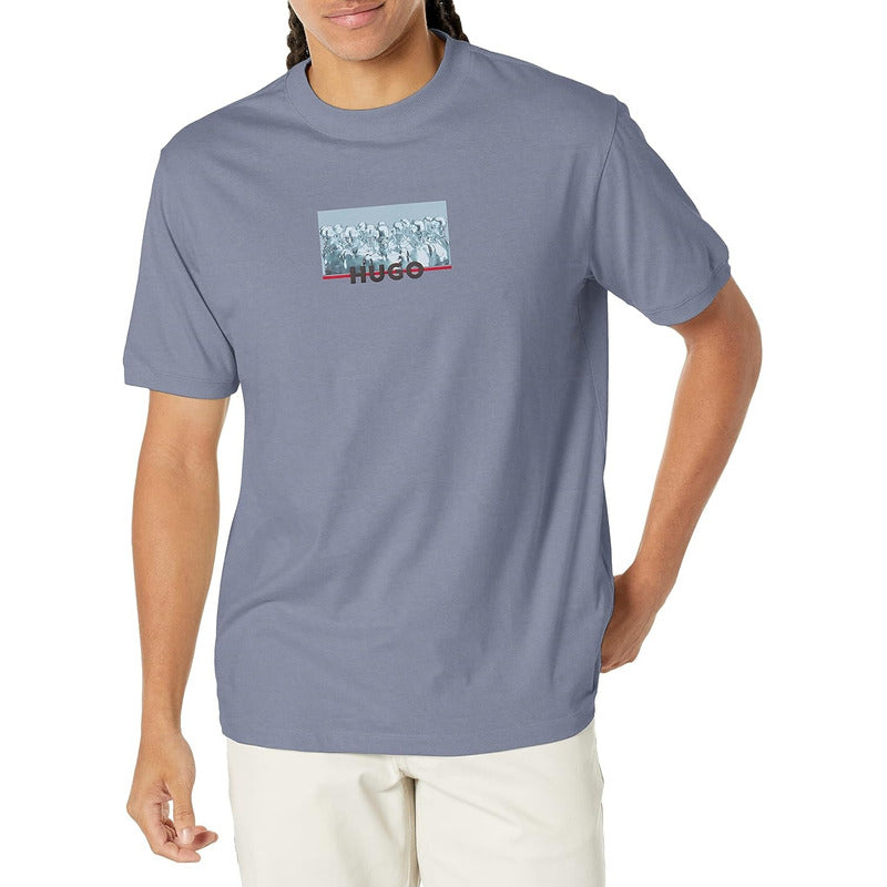 Playera Hugo Men's Big Graphic Cotton T-shirt Dolphin M50471