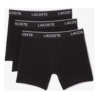 Boxer Lacoste De Caballero Negro Lisos Paq Tres 6h3420-51uei