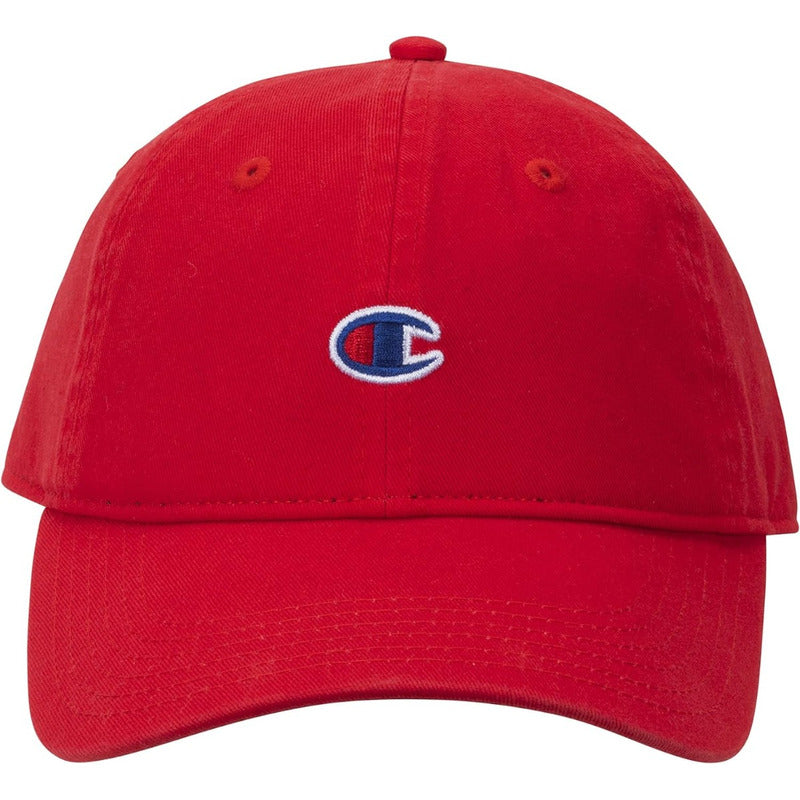 Gorra Champion Roja Logo Discreto Central Ajustable Urban