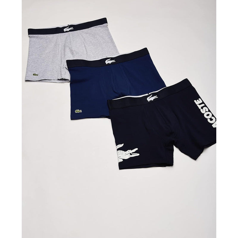 Boxer Lacoste - Calzones  Elásticos De Algodón Mod 6h9844-51