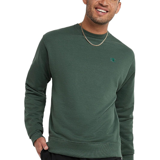 Sudadera Champion Verde Logo Lateral Sin Gorro