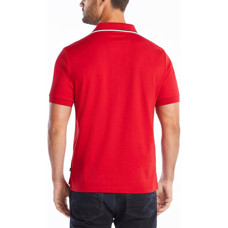 Playera Nautica Tipo Polo Básica Elegant Rojo K73850