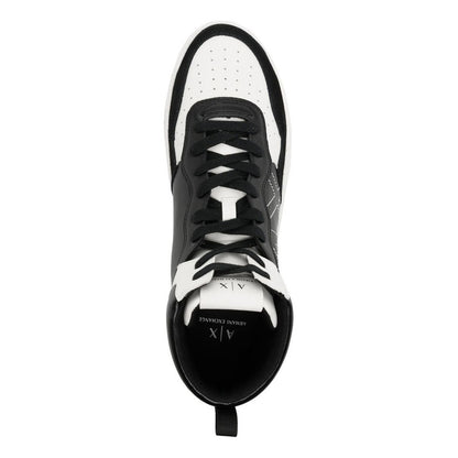Tenis Ax Armani Exchange Altos Con Diseño Negro  Xuz040xv601