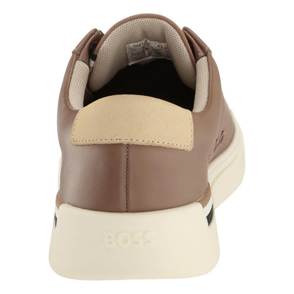 Tenis Hugo Boss Clint Smooth Piel Marron Claro 50 512177 (27) Mx