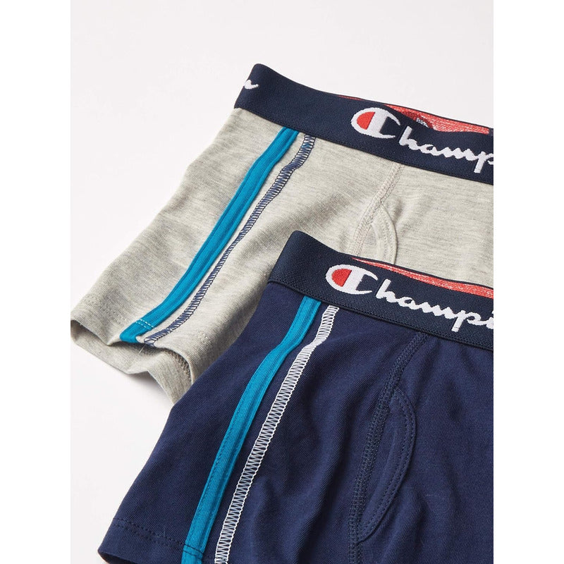 Boxer Champion Paq 4 Tipo Calzones Elásticos Comfort Juvenil
