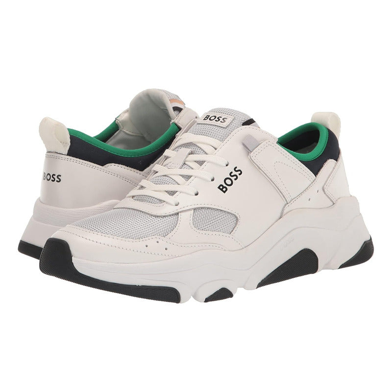 Tenis Boss  Men's Running Style Soft Blanco B0ctxph75k