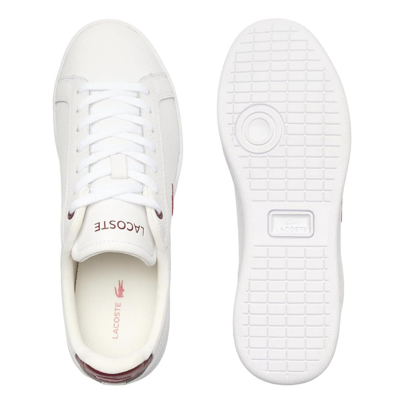 Tenis Lacoste Carnaby Pro De Piel Color Vino Modelo 47sfa0043