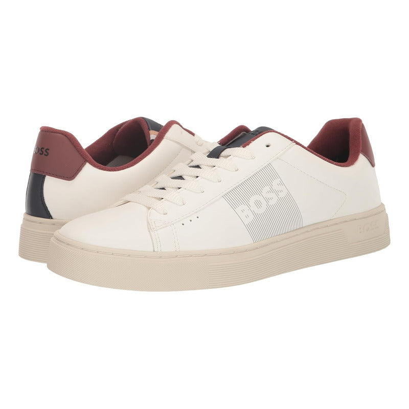 Tenis Boss Men's Rhys Low Profile Cupsole Beige B0bl9ph4nn
