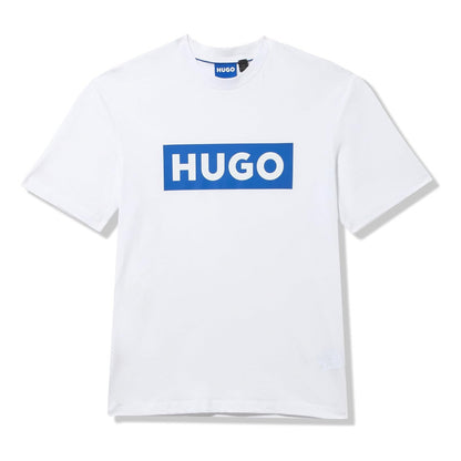 Playera Hugo Men's Logo Stripe Blanco White Salt Casua506001