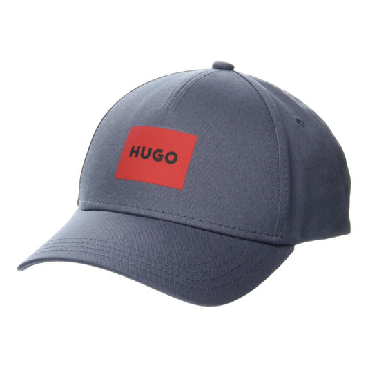 Hugo Men's Square Logo Cotton Cap  Amalfi Blue B0d26fnk