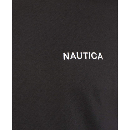 Playera Nautica Basica Negro Fresca Logo Nautica Letras