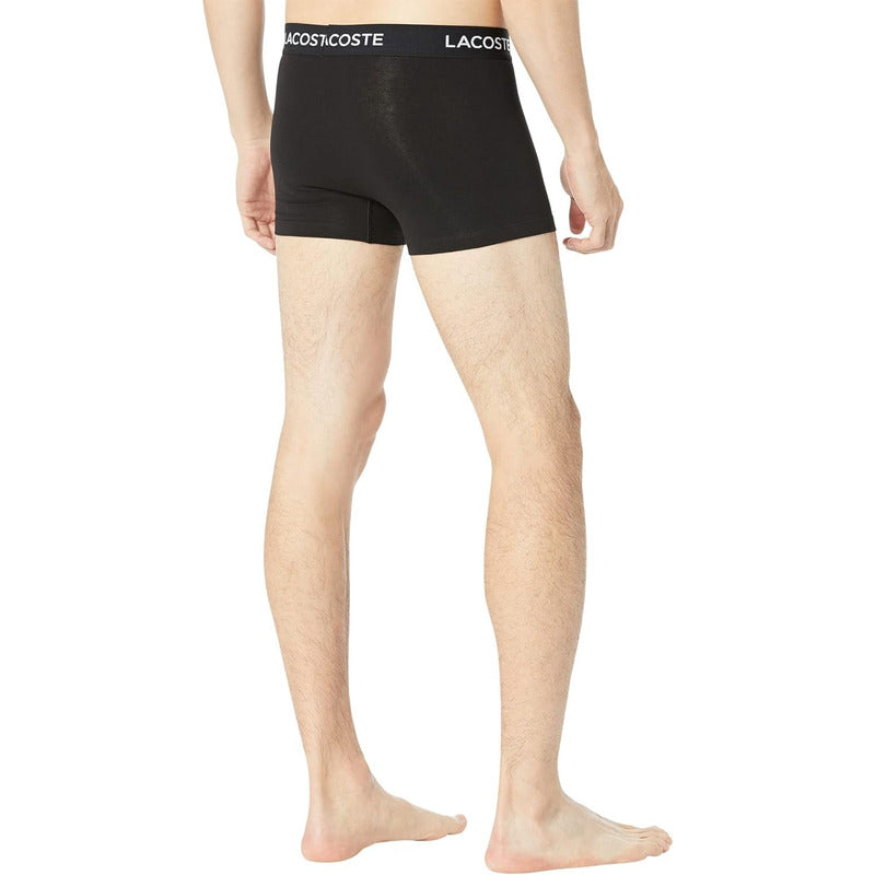 Boxer Lacoste De Caballero Negro 3pz Lisos 6h3420-51uei