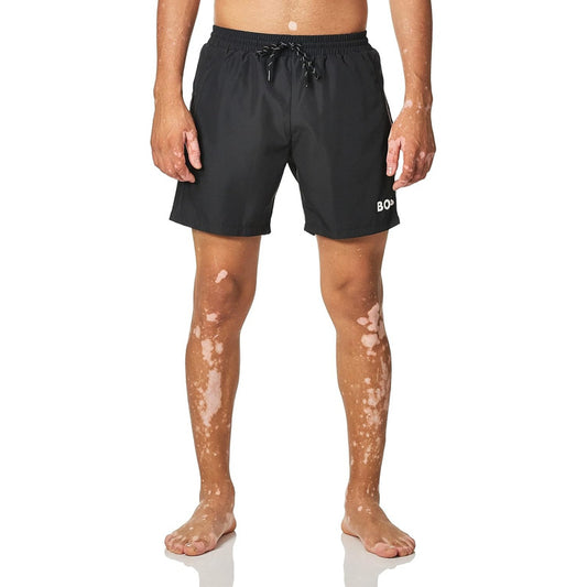 Short Hugo Boss Bañador Playa Solido  Negro Medio 504693023