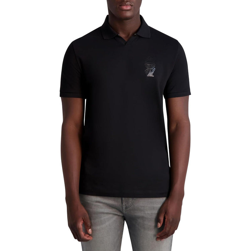 Camisa Karl Lagerfeld Paris Karl Johnny Collar Lm4a3864-blks