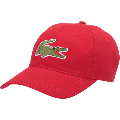 Gorra Lacoste  Men's Big Croc Twill Adjustable Red Rk4711-51