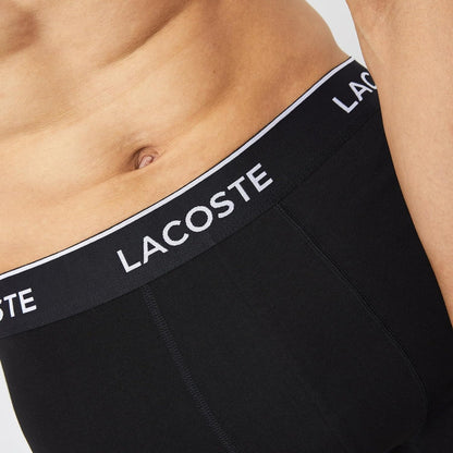 Boxer Lacoste De Caballero Negro 3pz Lisos 6h3420-51uei
