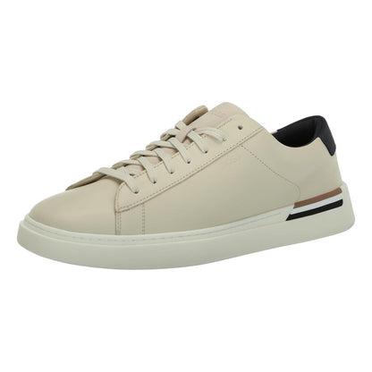 Tenis Boss Men's Clint Smooth Leather Low Top Cream  B0c8b65kgk