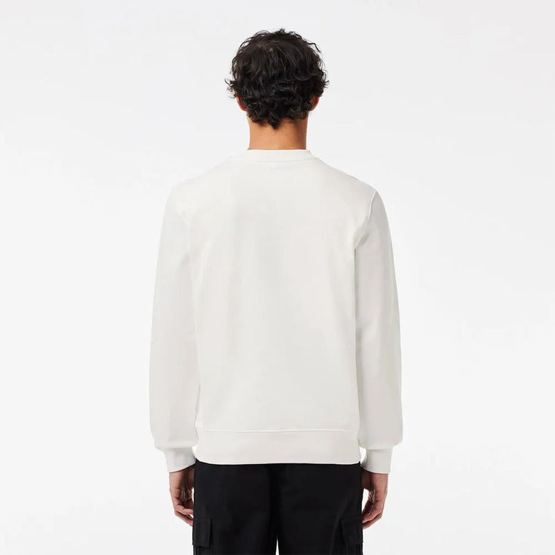 Sudadera Lacoste Blanco Azul Algodón Premium Sh7420