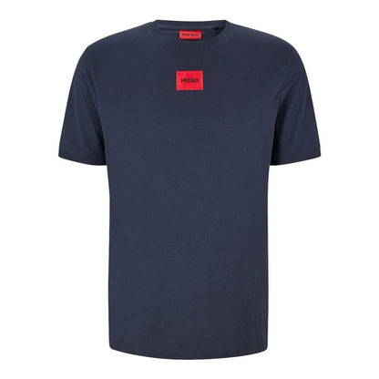 Playera Hugo Boss Logo Hugo Central Premium Original Azul