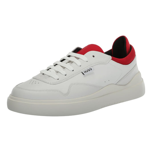 Tenis Boss Blake Cupsole Smooth Para Hombre Blanco Rojo
