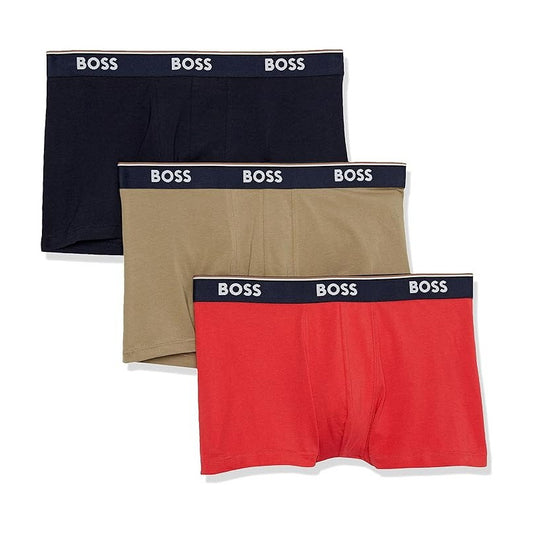 Boxer Boss Men's 3-pack Stretch Cotton Regular Fit Red B0cn7