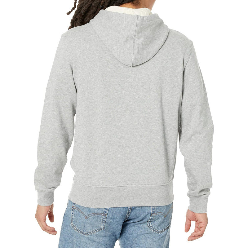 Sudadera Lacoste Gris Manga Larga Capucha De Forro Sh2059-51